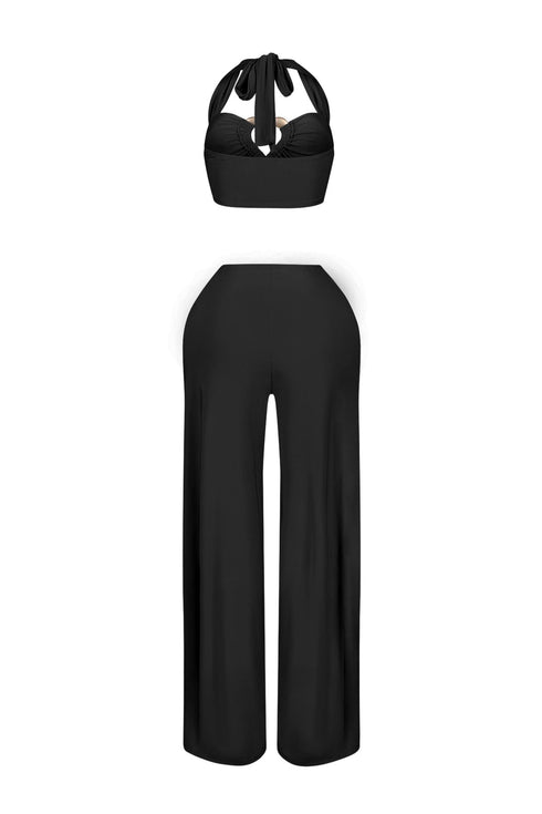 Skye Heart Detail Halter Top & Pants SET
